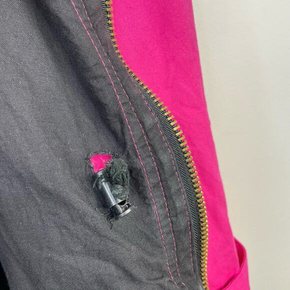 Vintage 80s Kakadu Traders Pink Outback Utility Workwear Distressed Jacket M - Picture 10 of 14